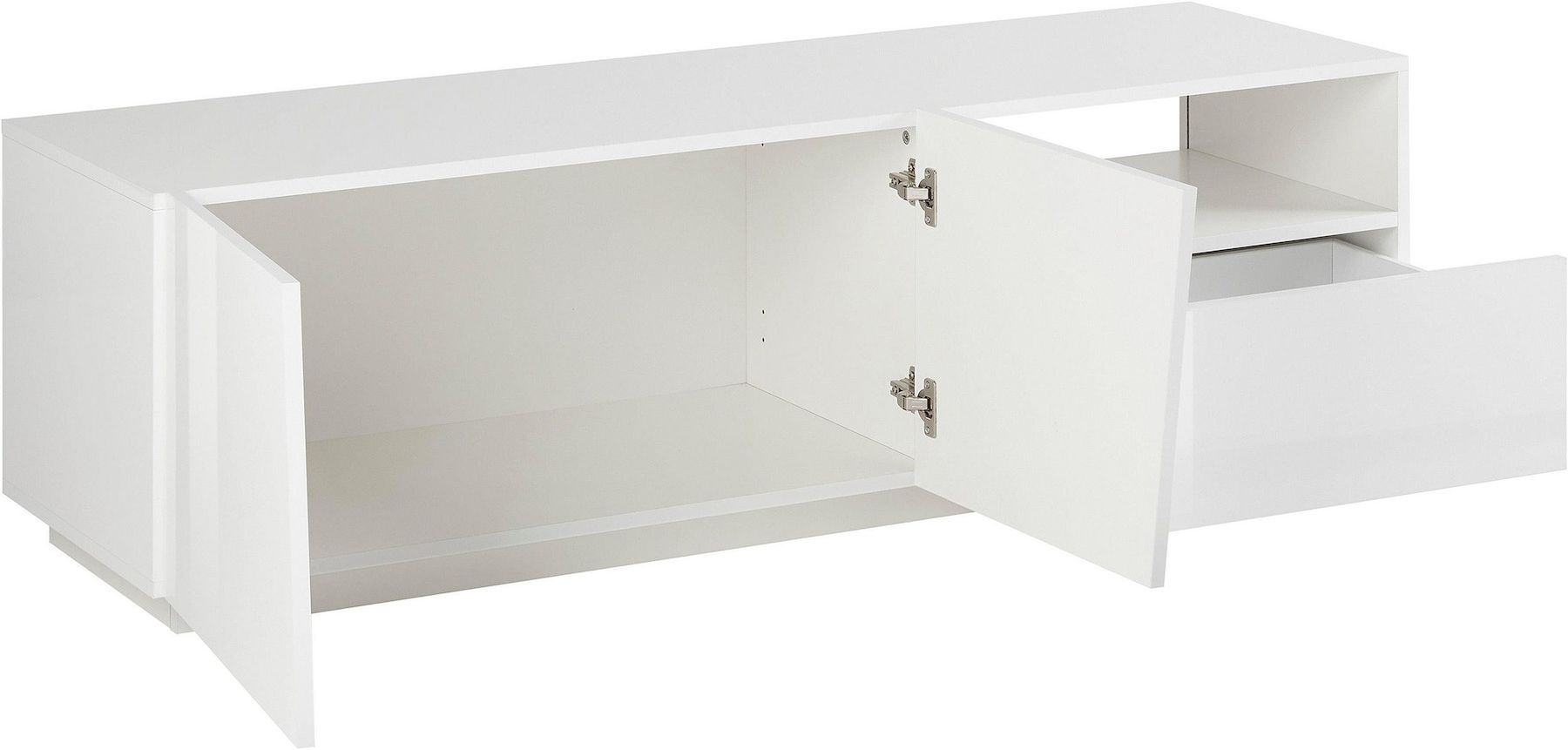 Madia porta TV design moderno Annabel 2A/1C/1V White