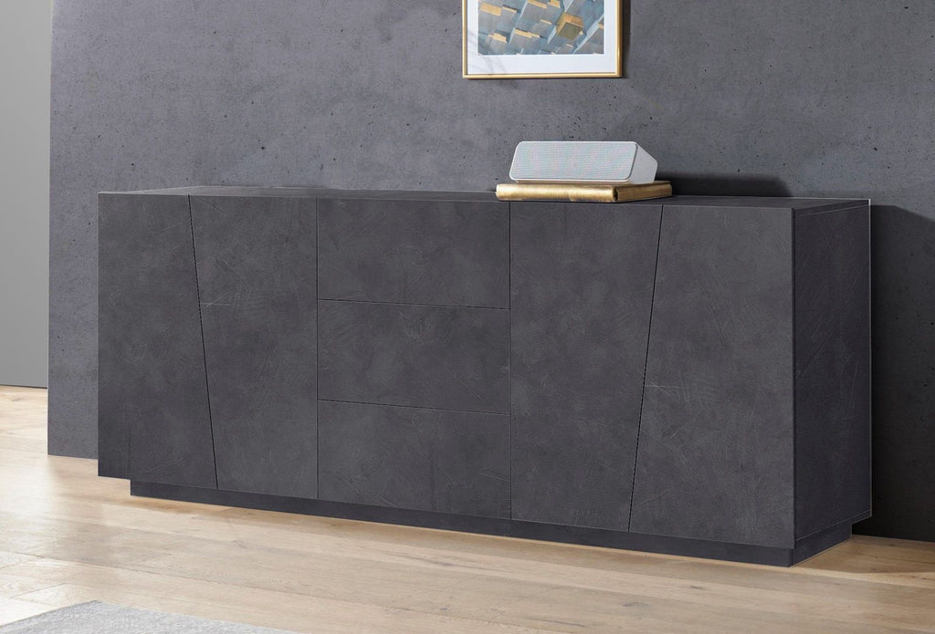 Credenza moderna Annabel 4A/3C Slate