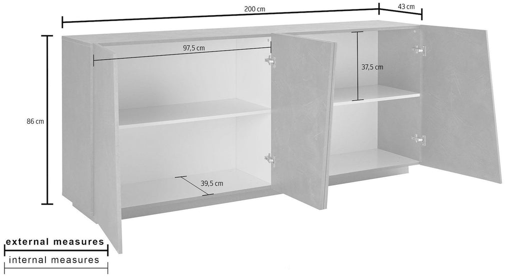 Madia design moderno Annabel 200 White