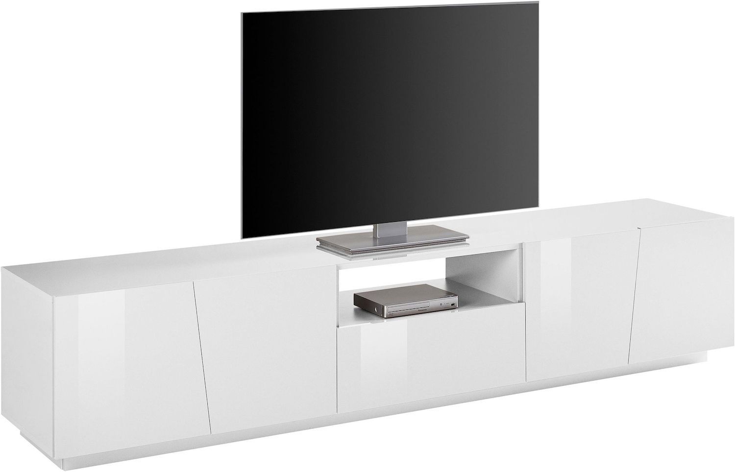Mobile porta TV design moderno Annabel 4A/1C/1V White