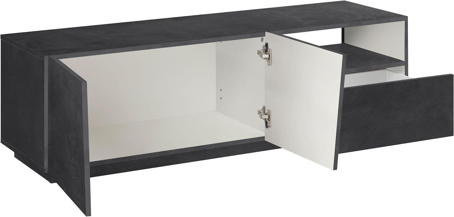 Madia porta TV design moderno Annabel 2A/1C/1V Slate