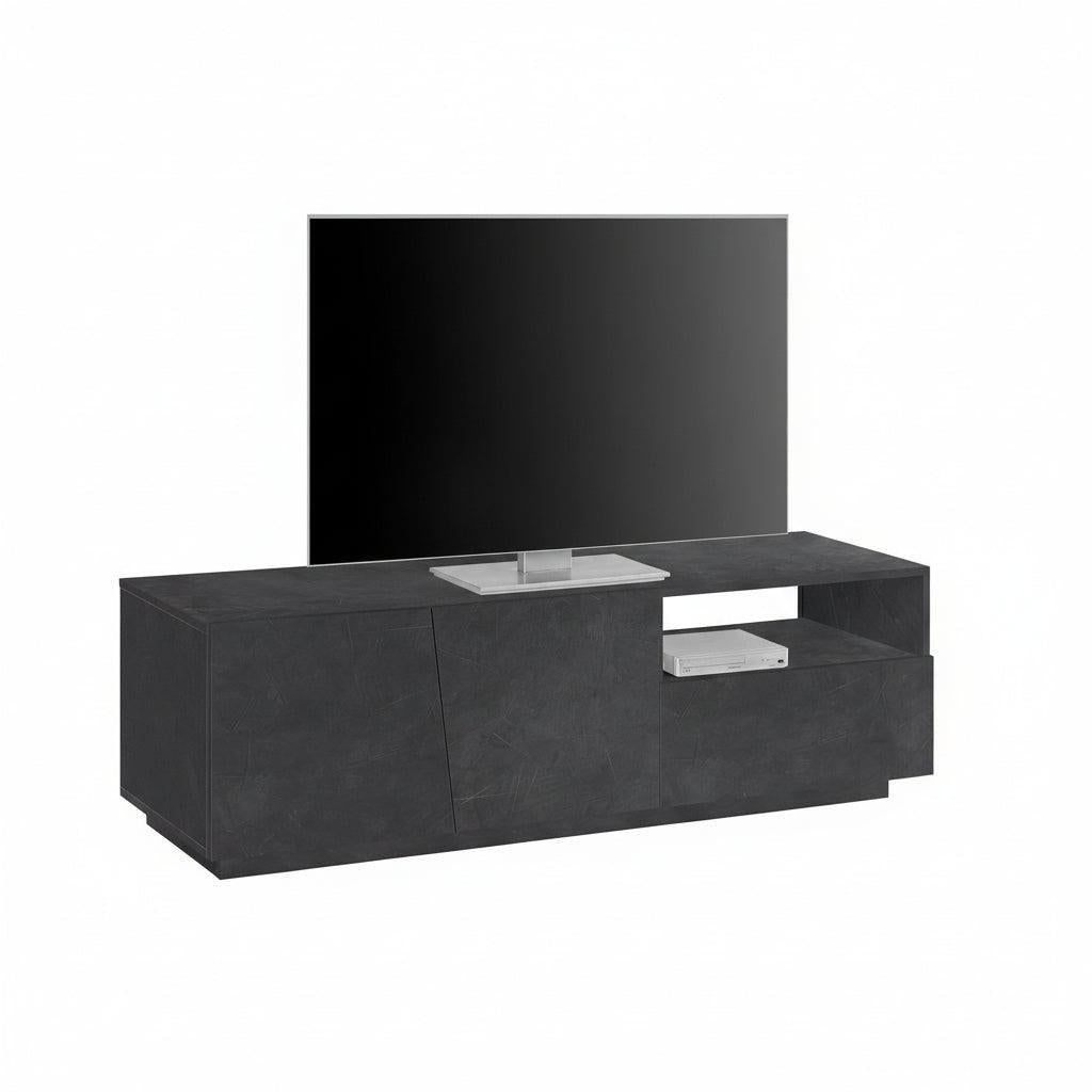 Madia porta TV design moderno Annabel 2A/1C/1V Slate