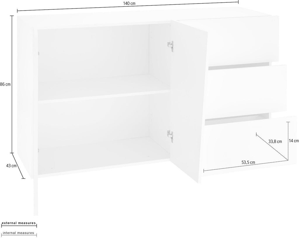 Madia moderna Annabel 2A/3C 140 White