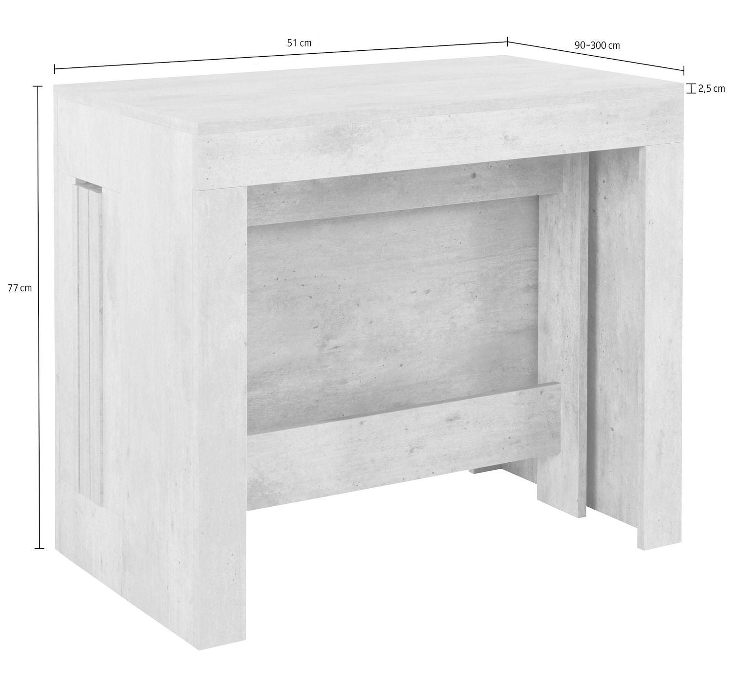 Tavolo consolle allungabile Rapida Larch