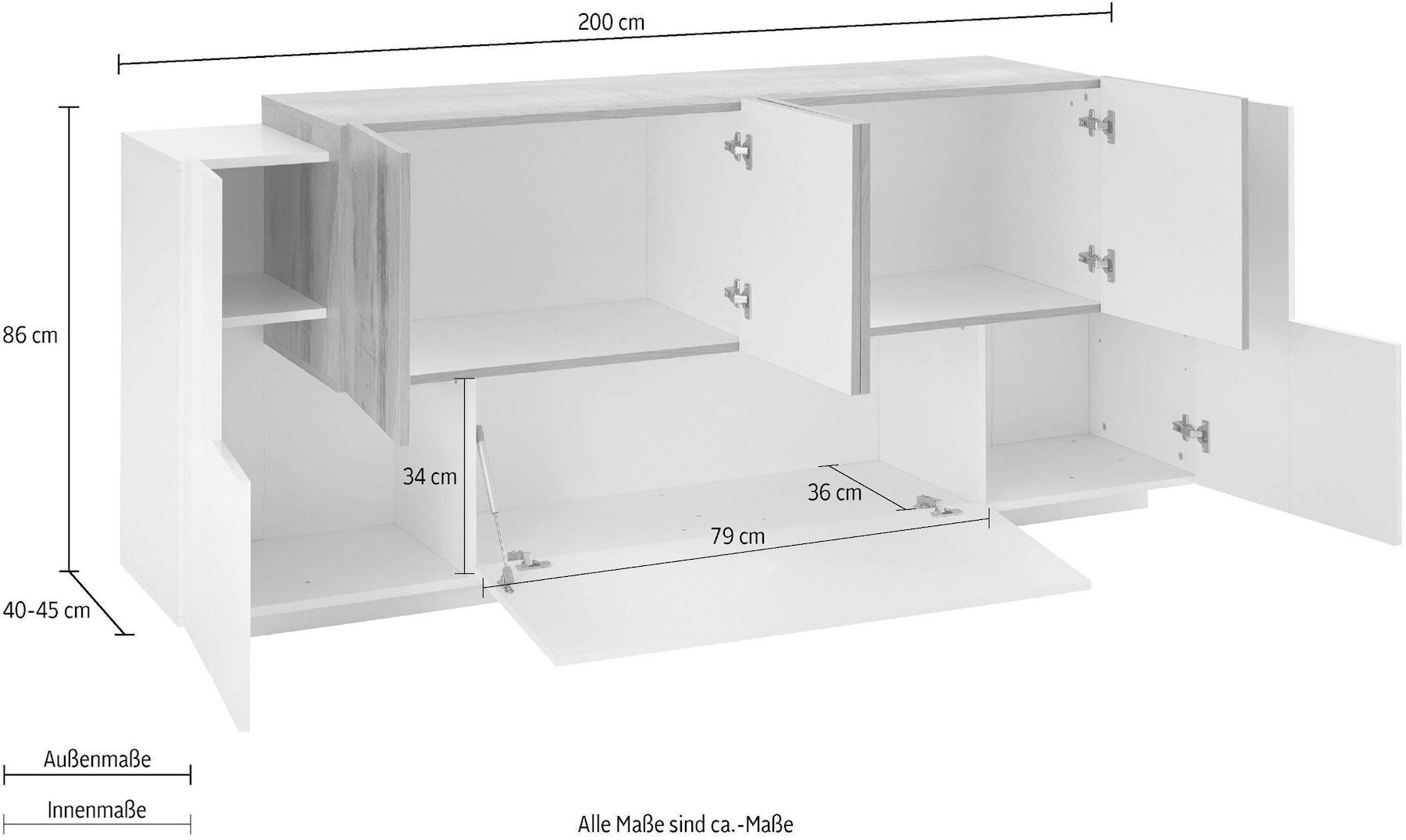 Credenza cucina Lukas 3A/4A WM
