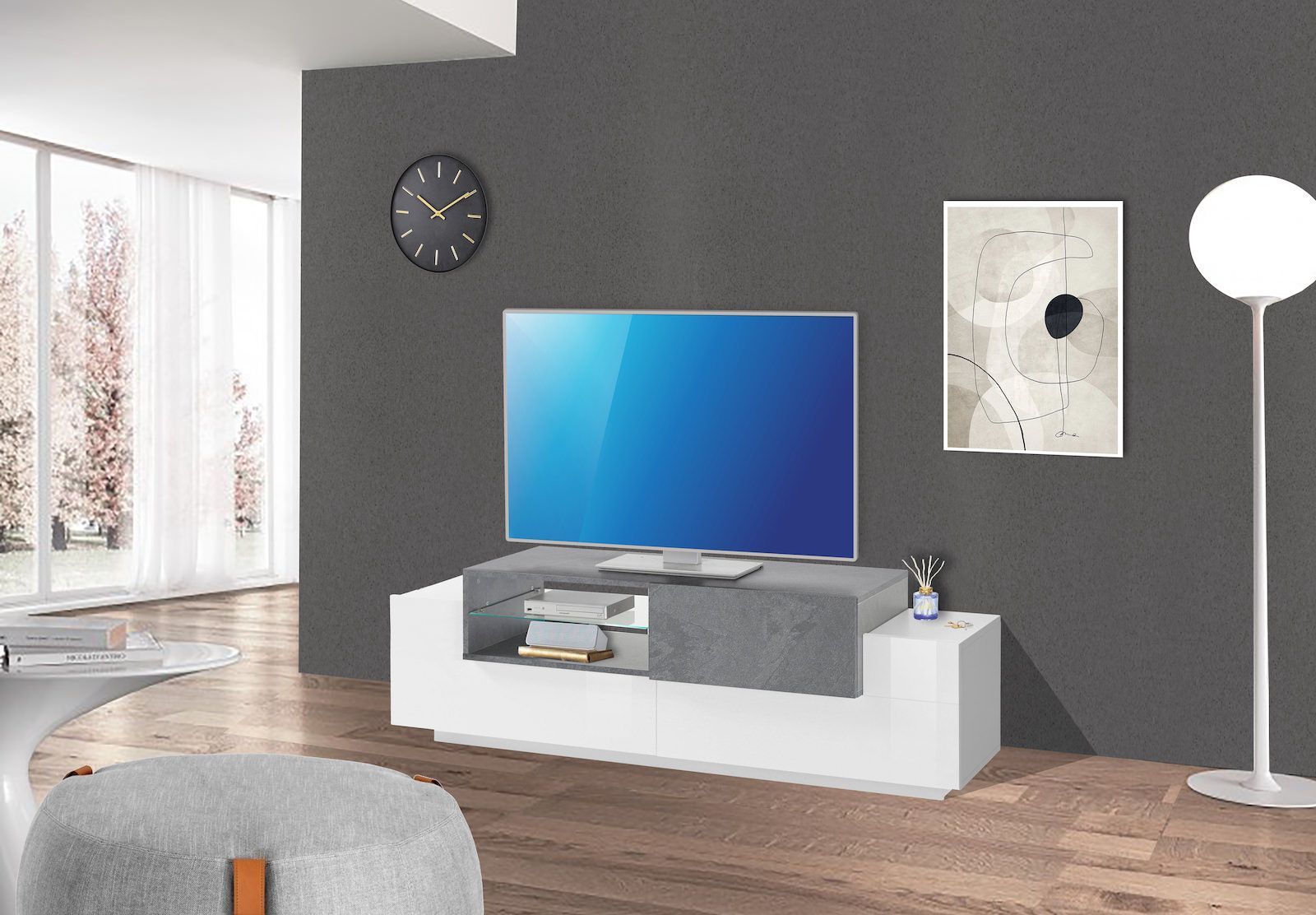 Mobile porta TV design Lukas 160 WS