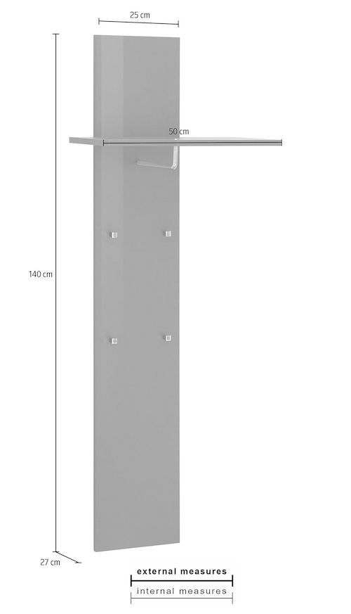 Appendiabiti da parete Neville White