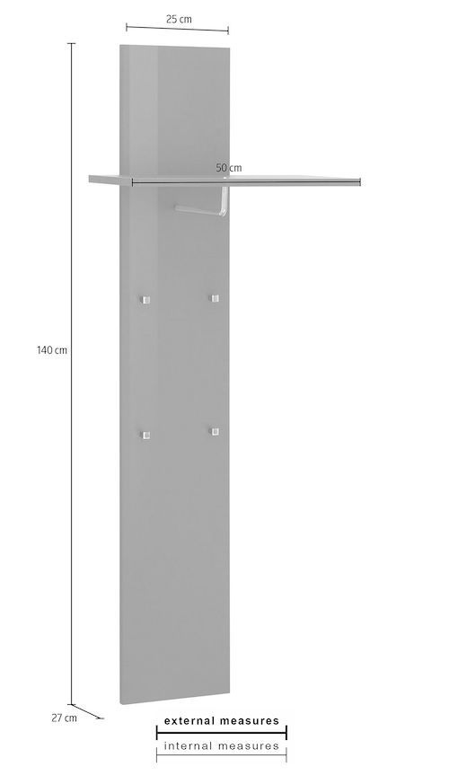 Appendiabiti a muro design moderno Neville Anthrax