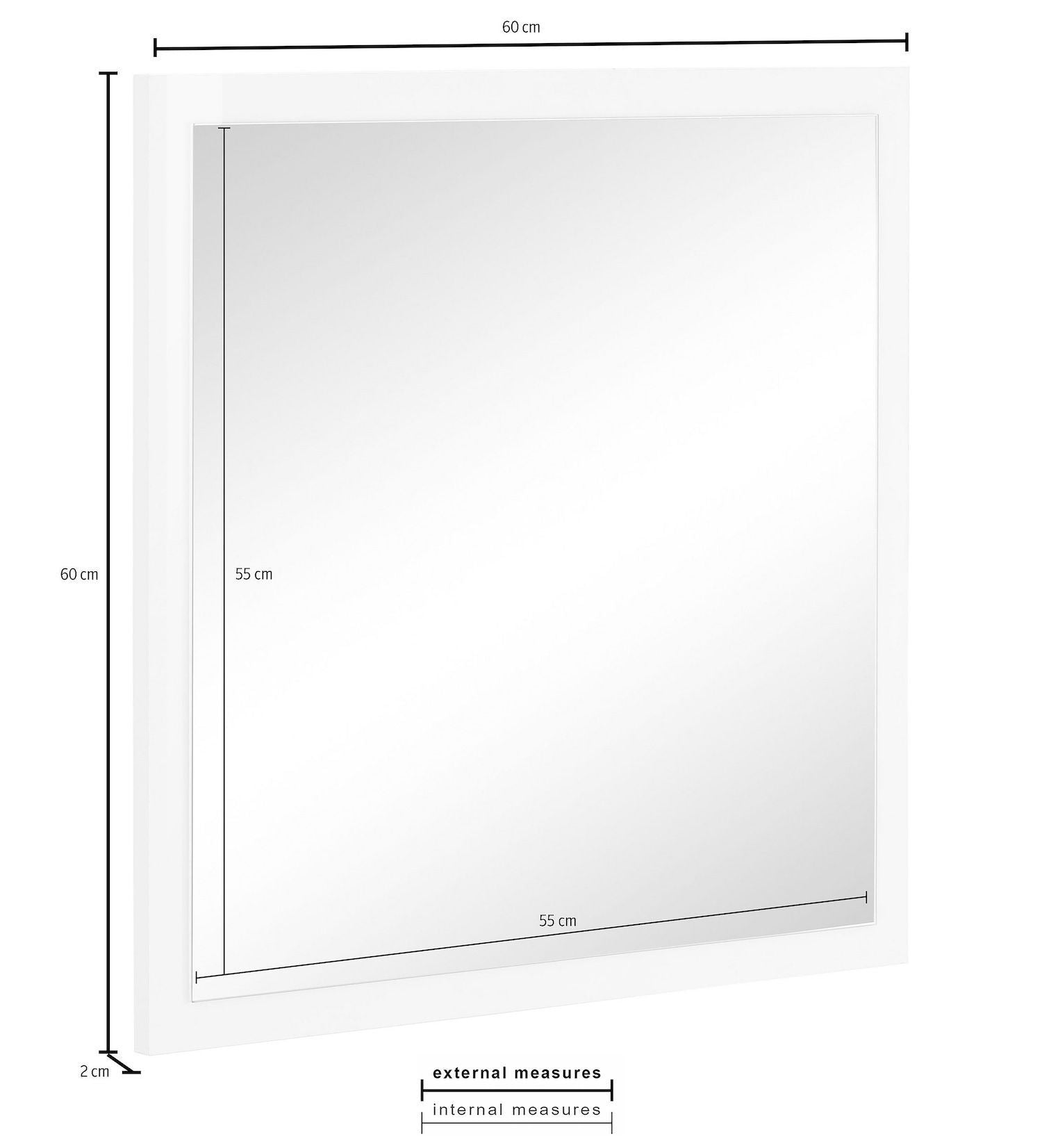 Specchio da parete moderno Bonny 60 White