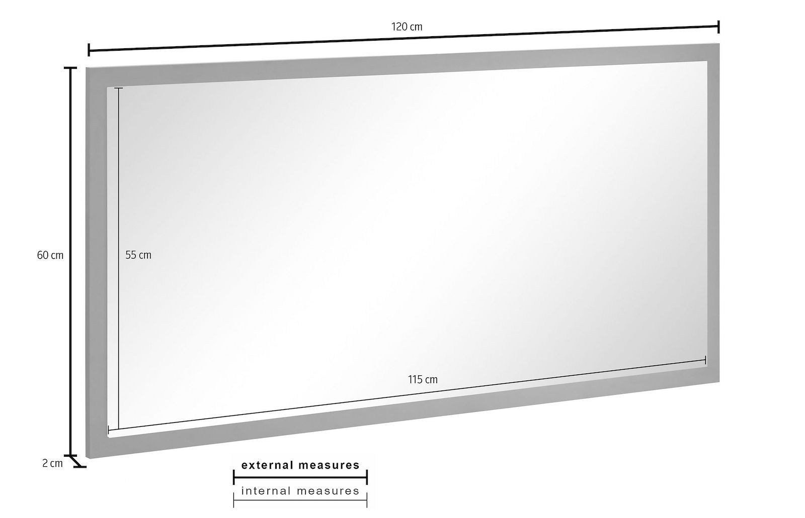 Specchio da parete moderno Bonny 120 Anthrax
