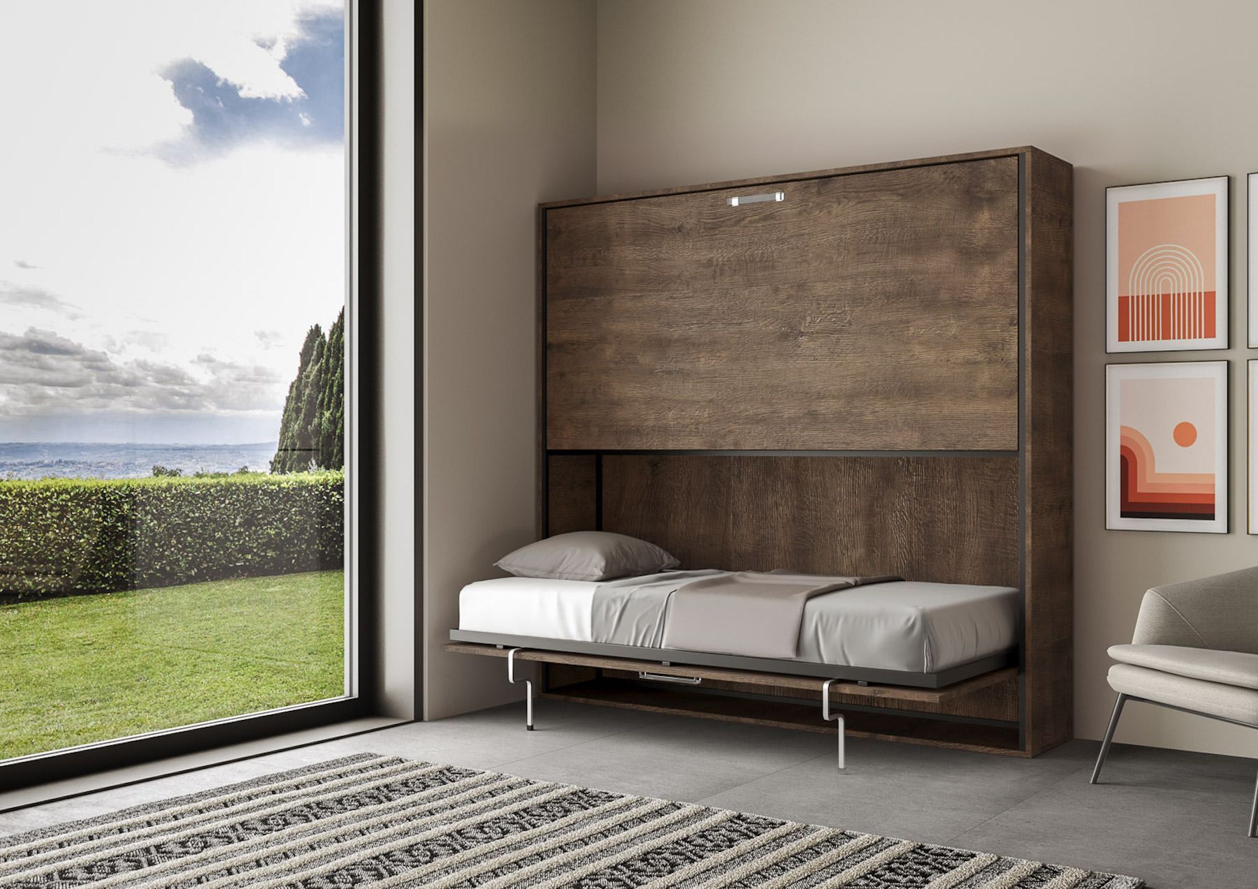 Letto a castello a scomparsa moderno Auda