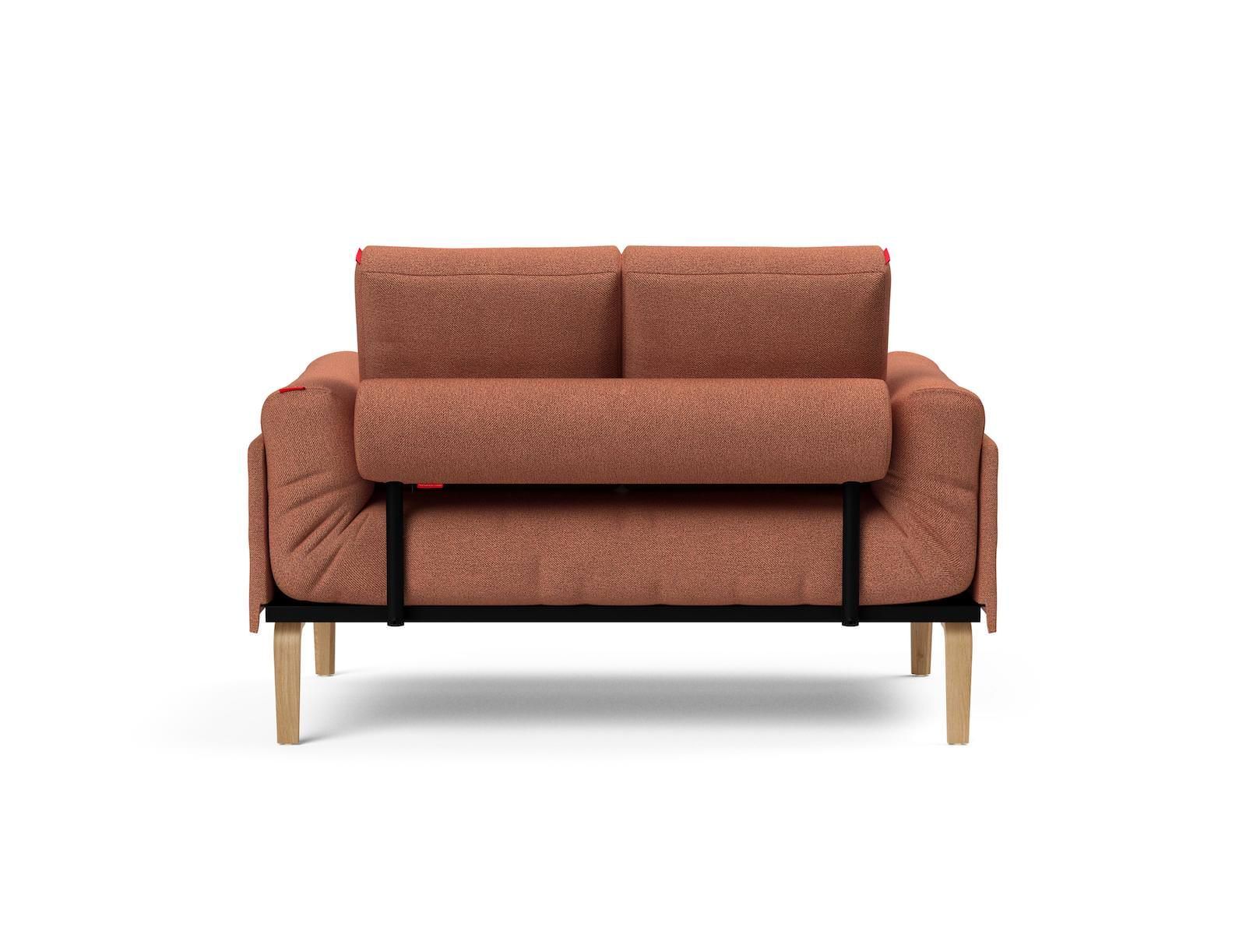Divano letto singolo sfoderabile Rollo - 301 Weda Rust