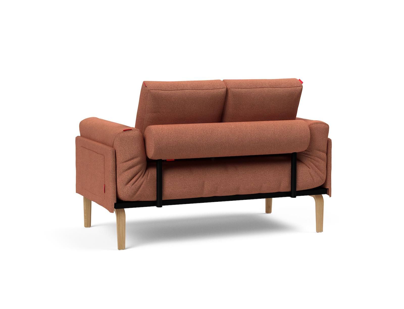 Divano letto singolo sfoderabile Rollo - 301 Weda Rust