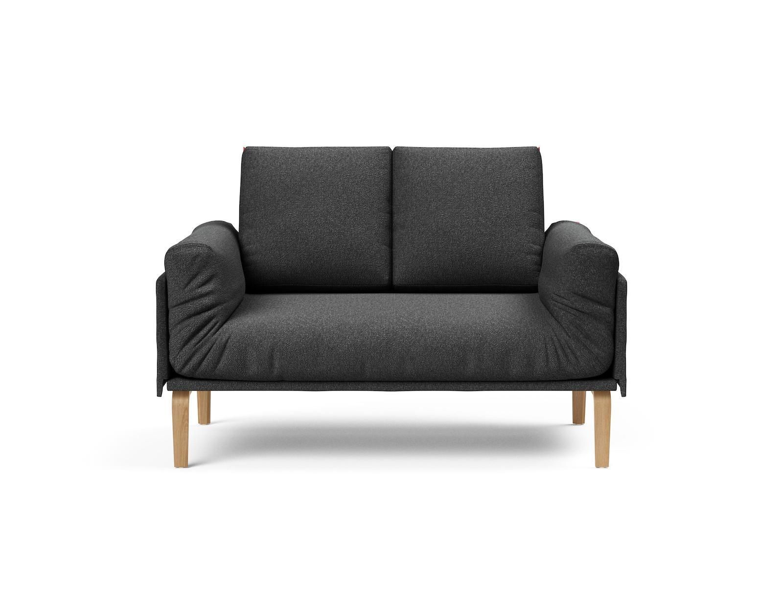 Divano letto singolo sfoderabile Rollo - 529 Bouclé Charcoal