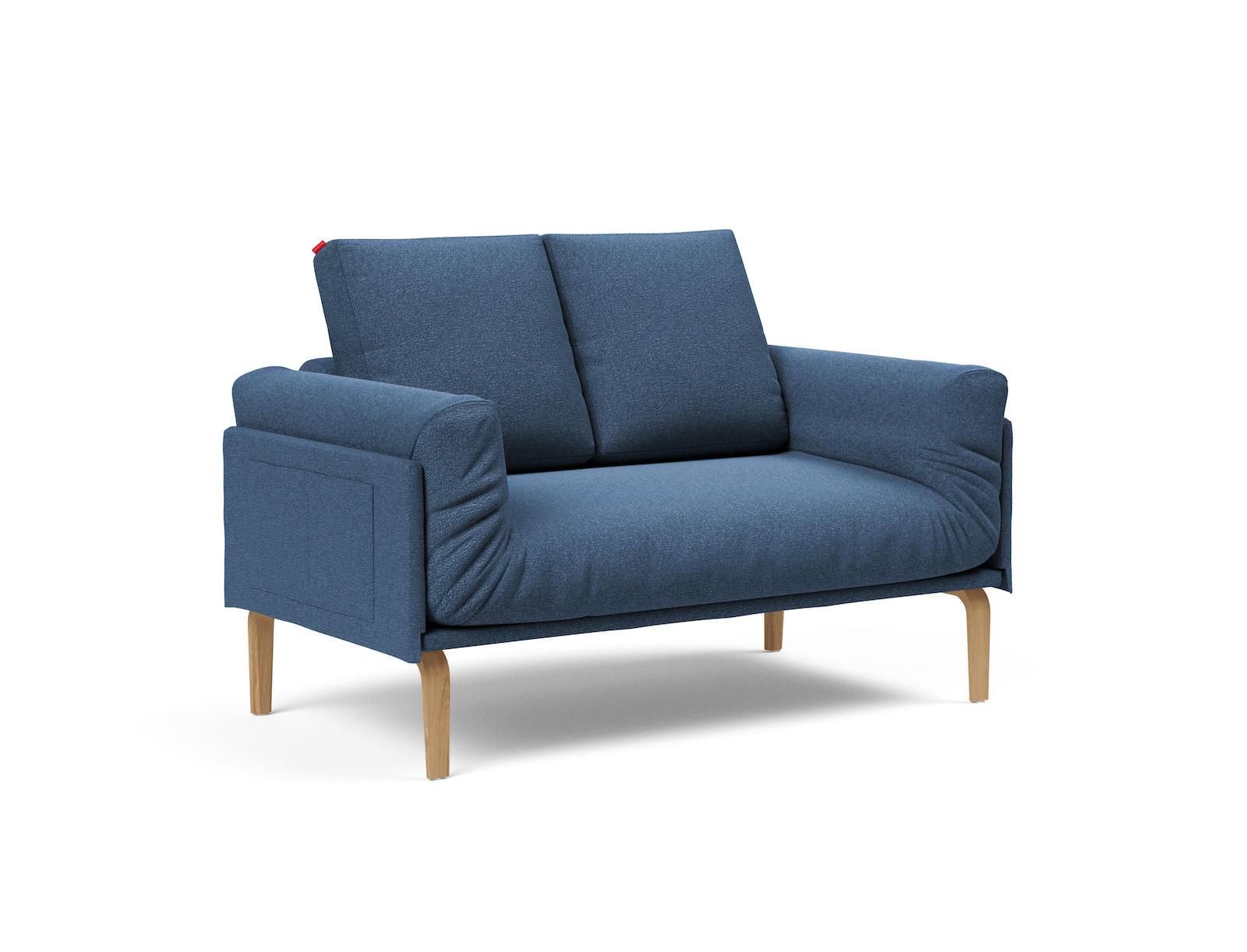 Divano letto singolo sfoderabile Rollo - 537 Bouclé Blue