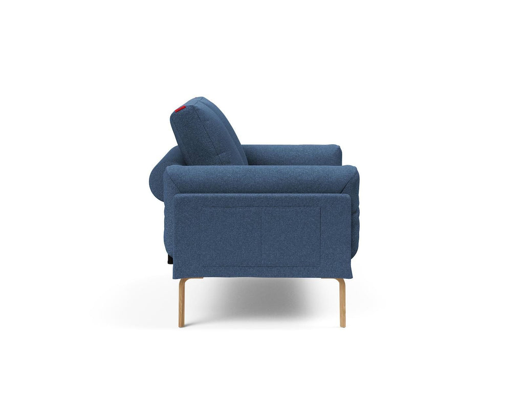 Divano letto singolo sfoderabile Rollo - 537 Bouclé Blue