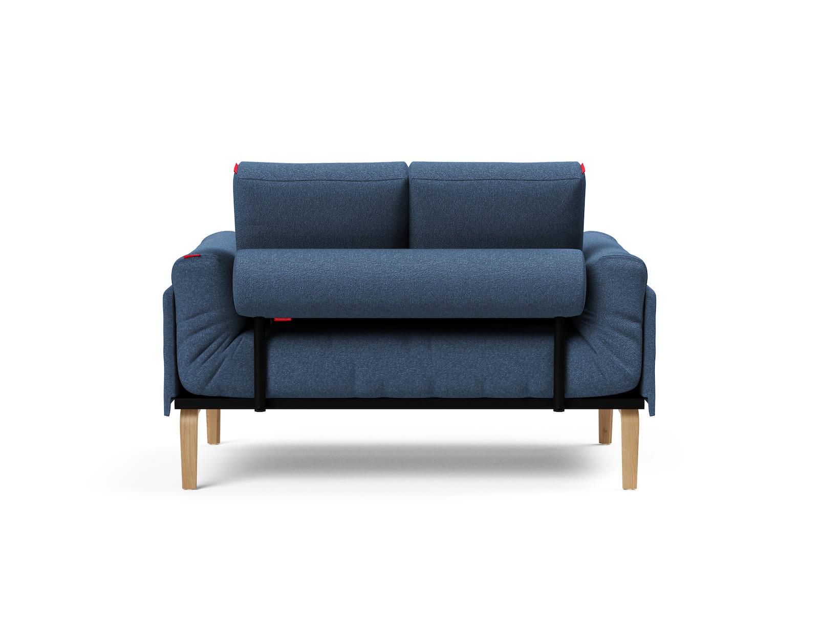 Divano letto singolo sfoderabile Rollo - 537 Bouclé Blue