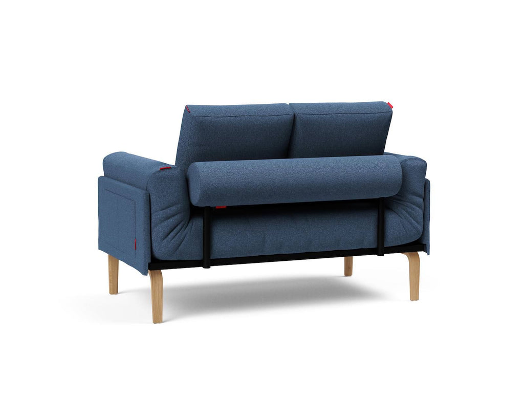 Divano letto singolo sfoderabile Rollo - 537 Bouclé Blue