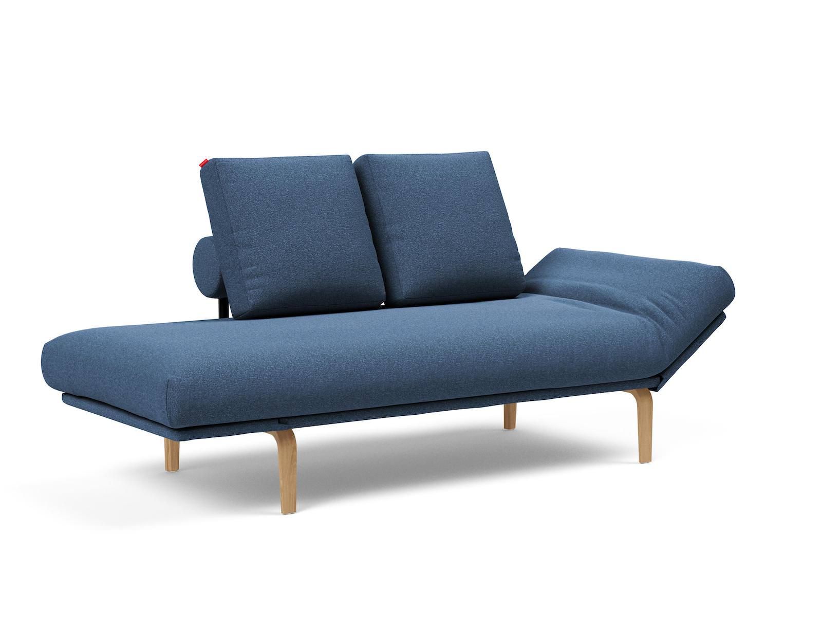 Divano letto singolo sfoderabile Rollo - 537 Bouclé Blue