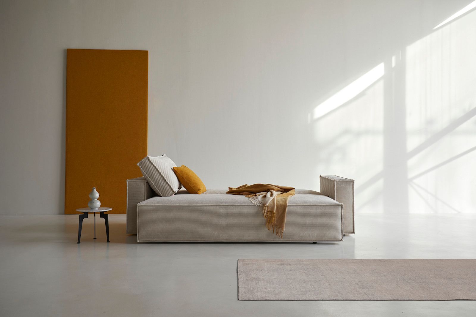 Divano letto matrimoniale Newilla - 594 Corduroy Ivory