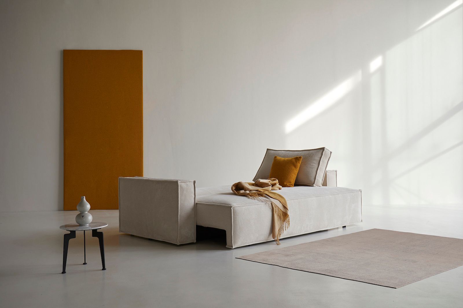 Divano letto matrimoniale Newilla - 594 Corduroy Ivory