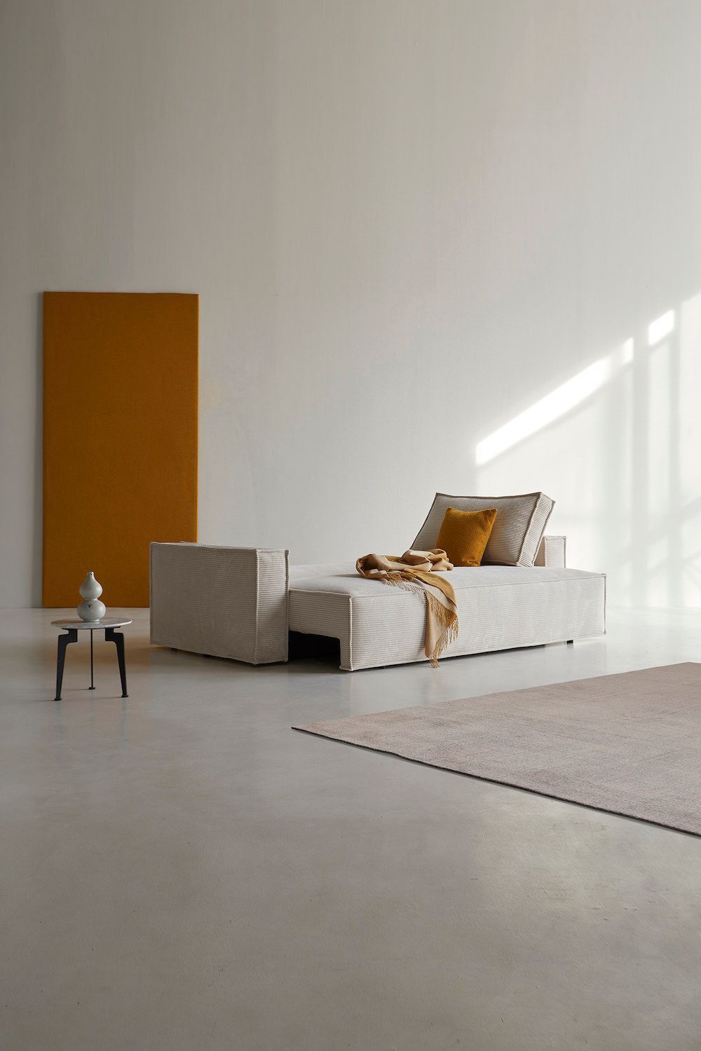 Divano letto matrimoniale Newilla - 594 Corduroy Ivory