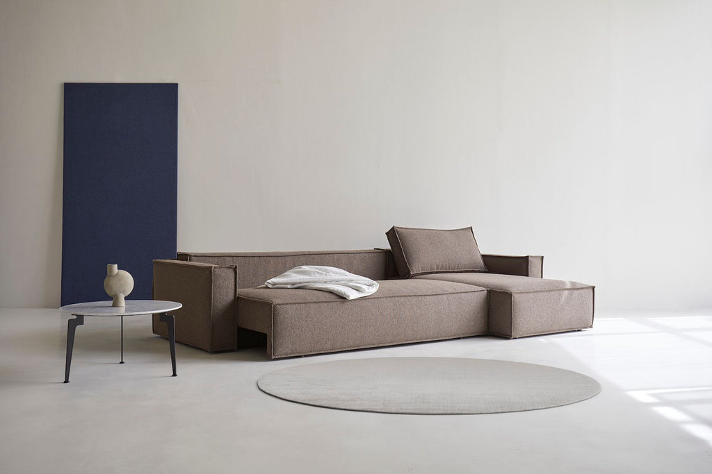 Divano letto matrimoniale Newilla - 530 Bouclé Taupe