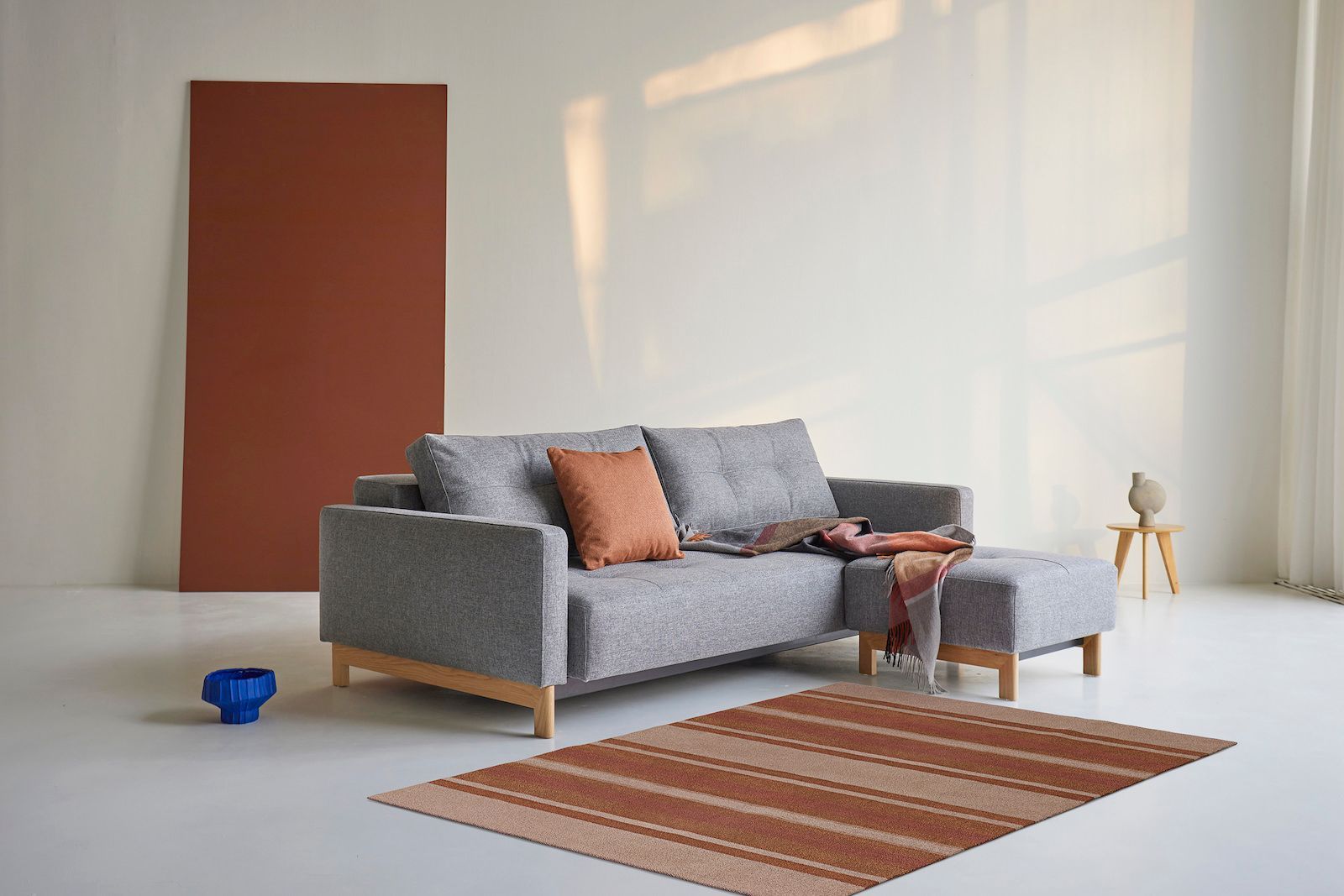 Divano letto matrimoniale in tessuto design moderno Supremax Deluxe - 563 Twist Charcoal