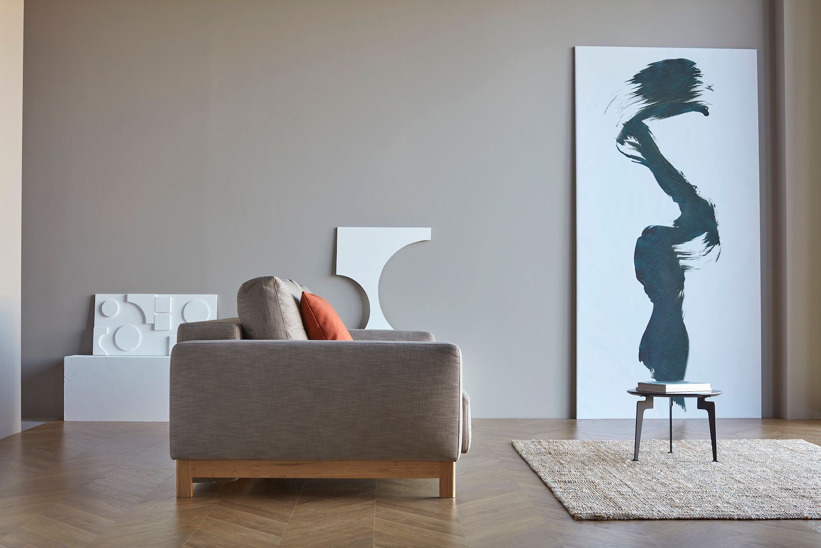 Divano letto matrimoniale in tessuto design moderno Supremax Deluxe - 587 Phobos Mocha