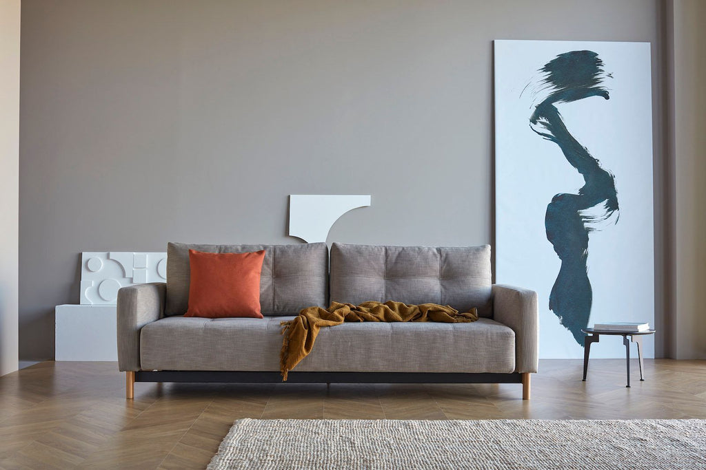 Divano letto matrimoniale in tessuto design moderno Supremax Deluxe - 587 Phobos Mocha