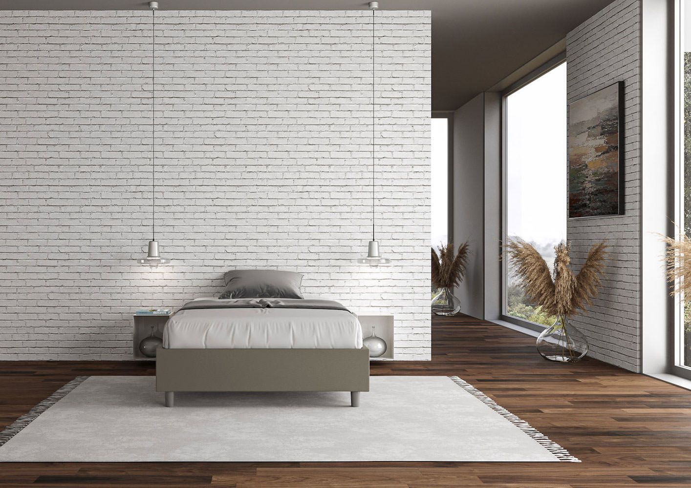 Letto contenitore una piazza e mezza sommier Dynasty