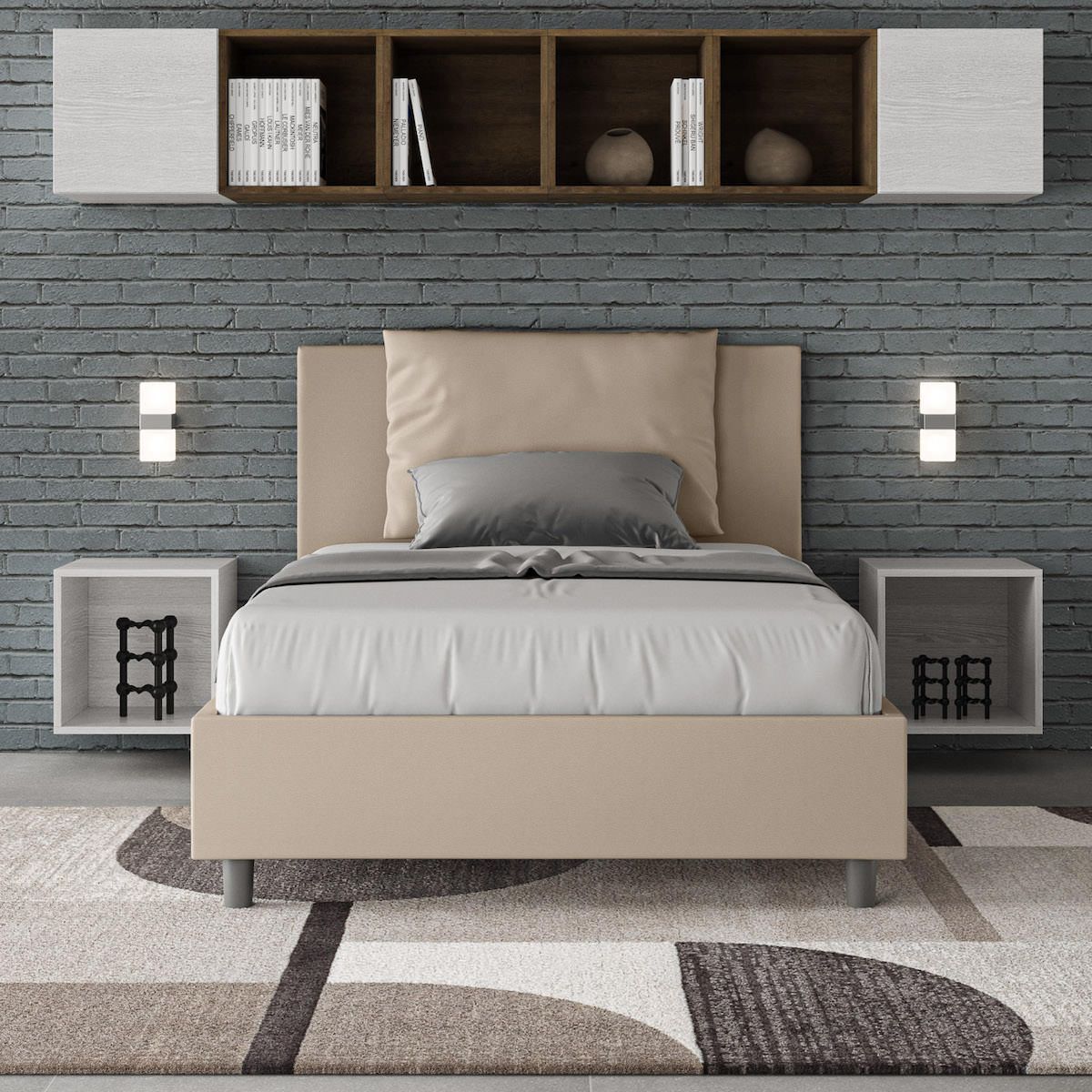 Letto con contenitore una piazza e mezza Brignoles