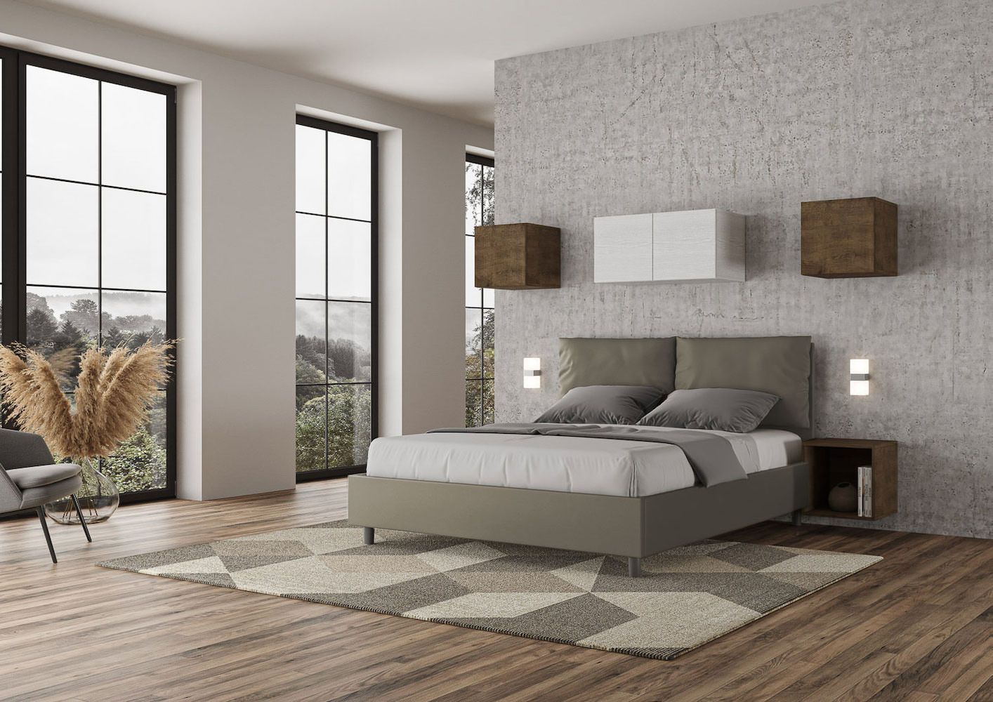 Letto matrimoniale con contenitore Brignoles