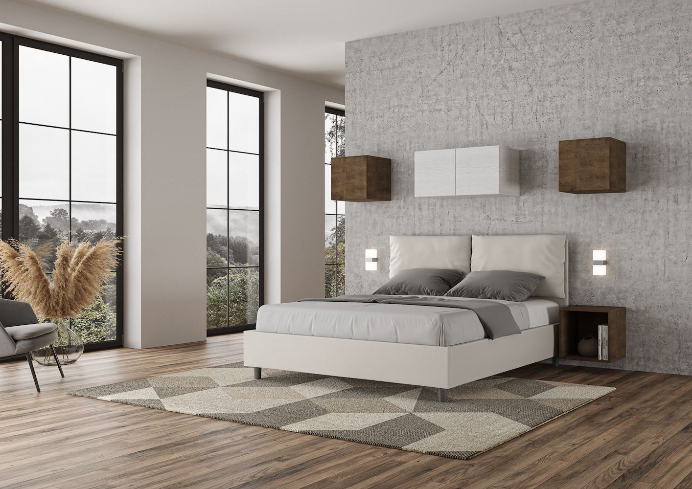 Letto matrimoniale con contenitore Brignoles