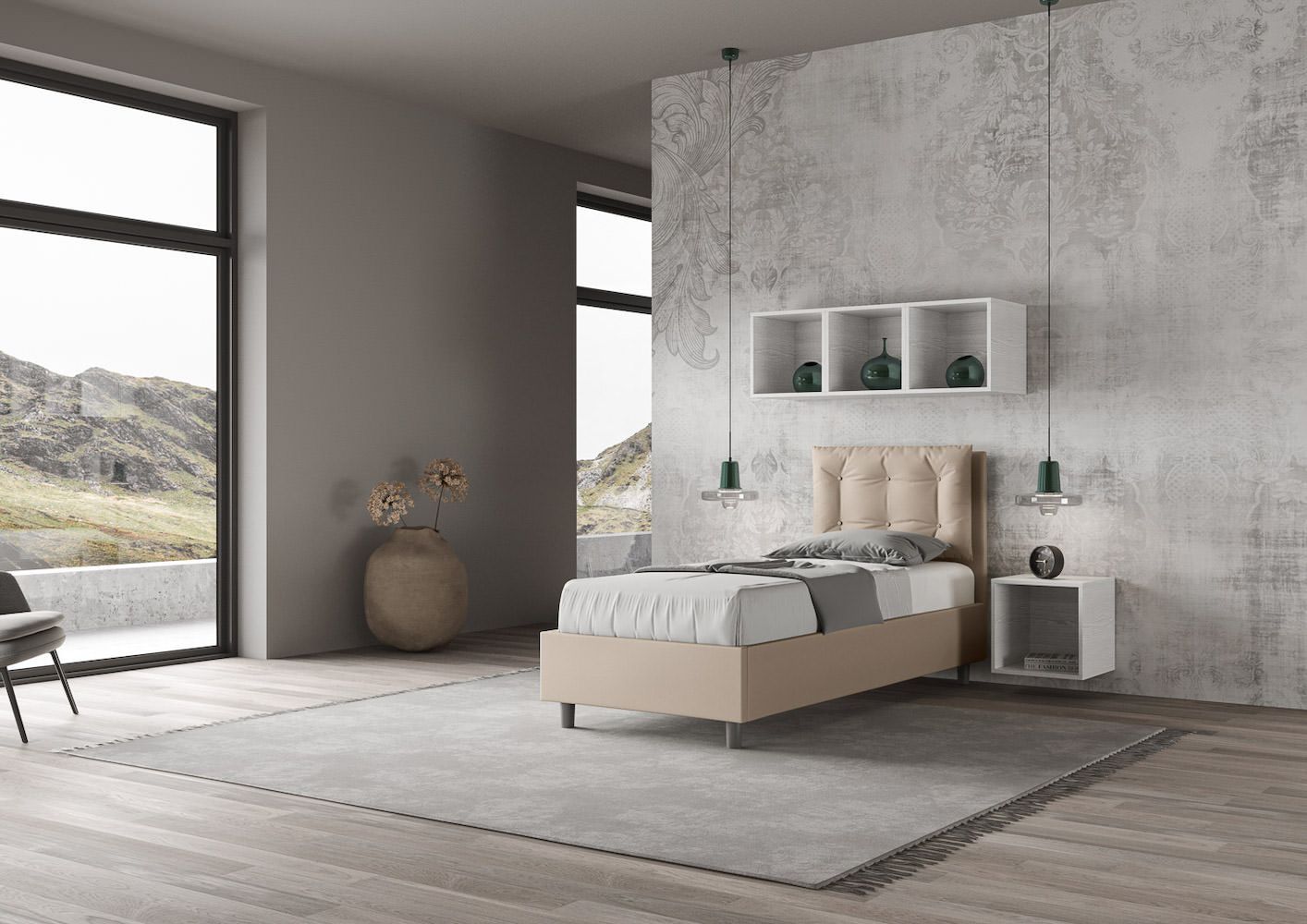 Letto singolo moderno con contenitore Martigues