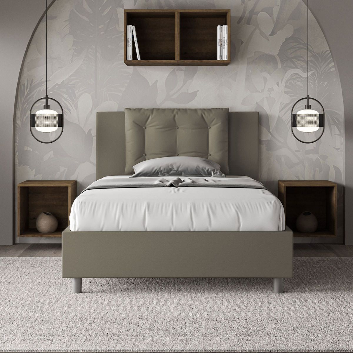 Letto ad una piazza e mezza con contenitore Martigues