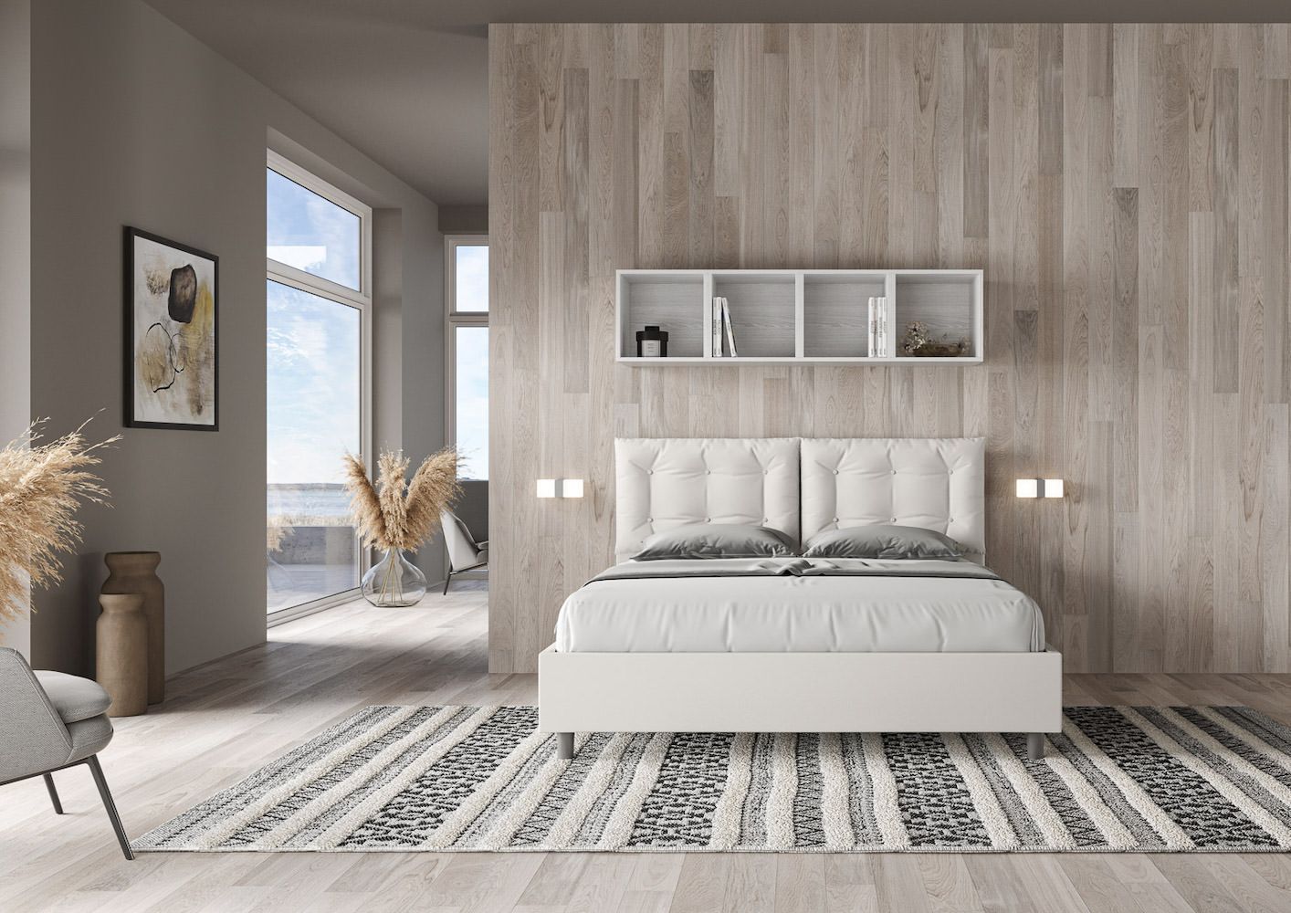 Letto contenitore matrimoniale design moderno Martigues