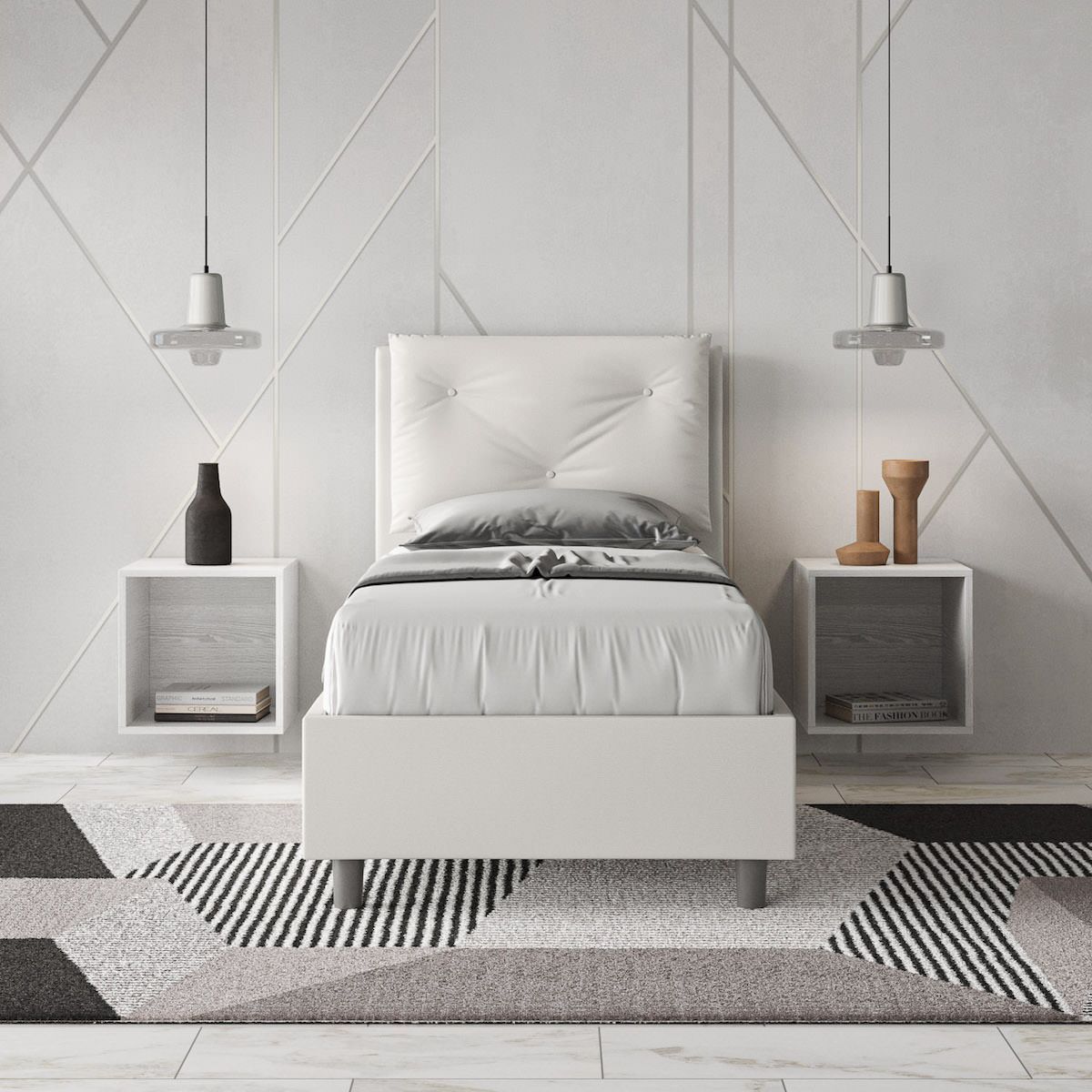 Letto singolo con contenitore Auxerre