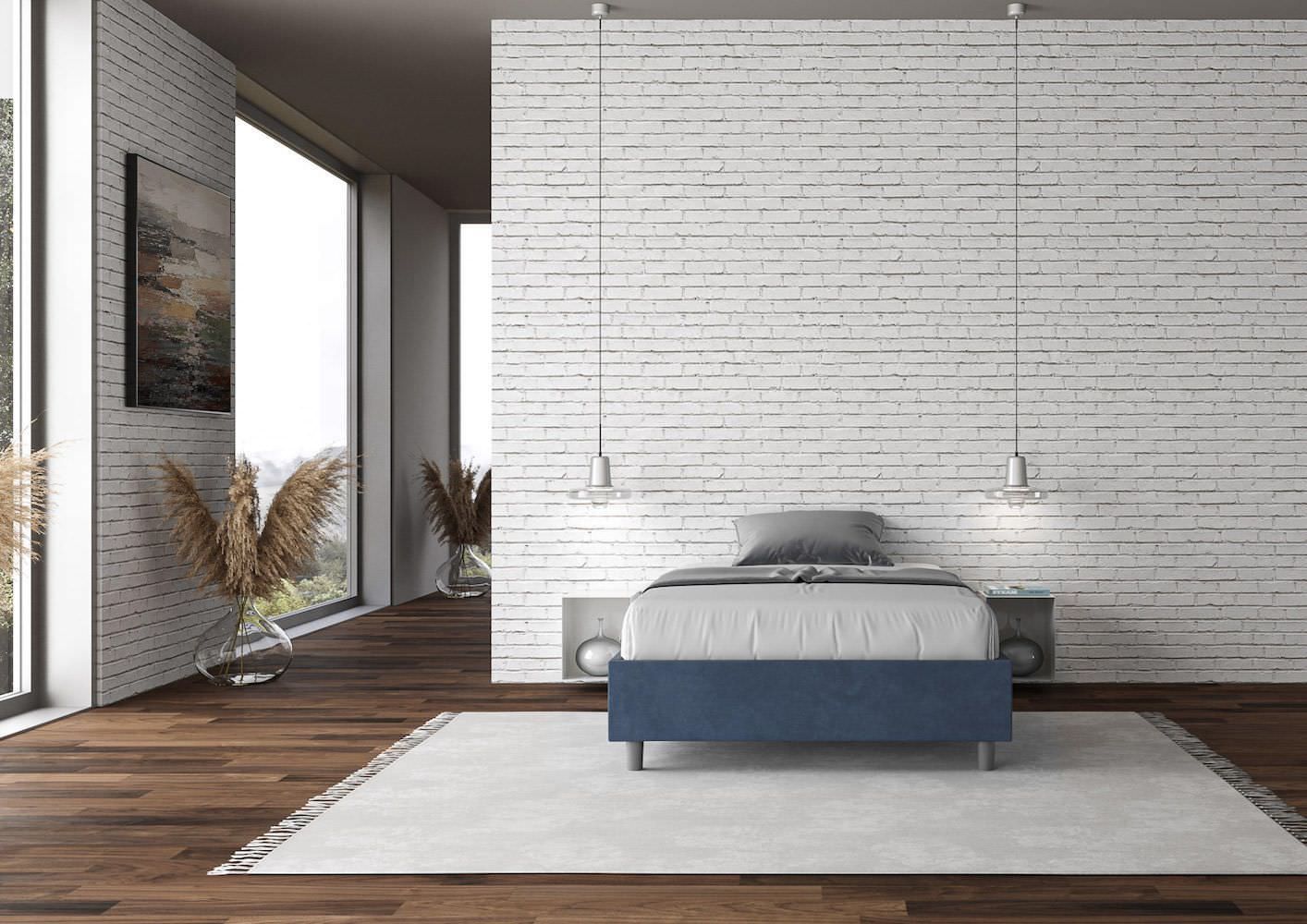 Letto contenitore una piazza e mezza senza testata Dynasty Color