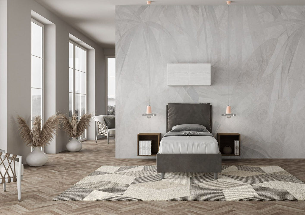 Letto singolo con contenitore Brignoles Color