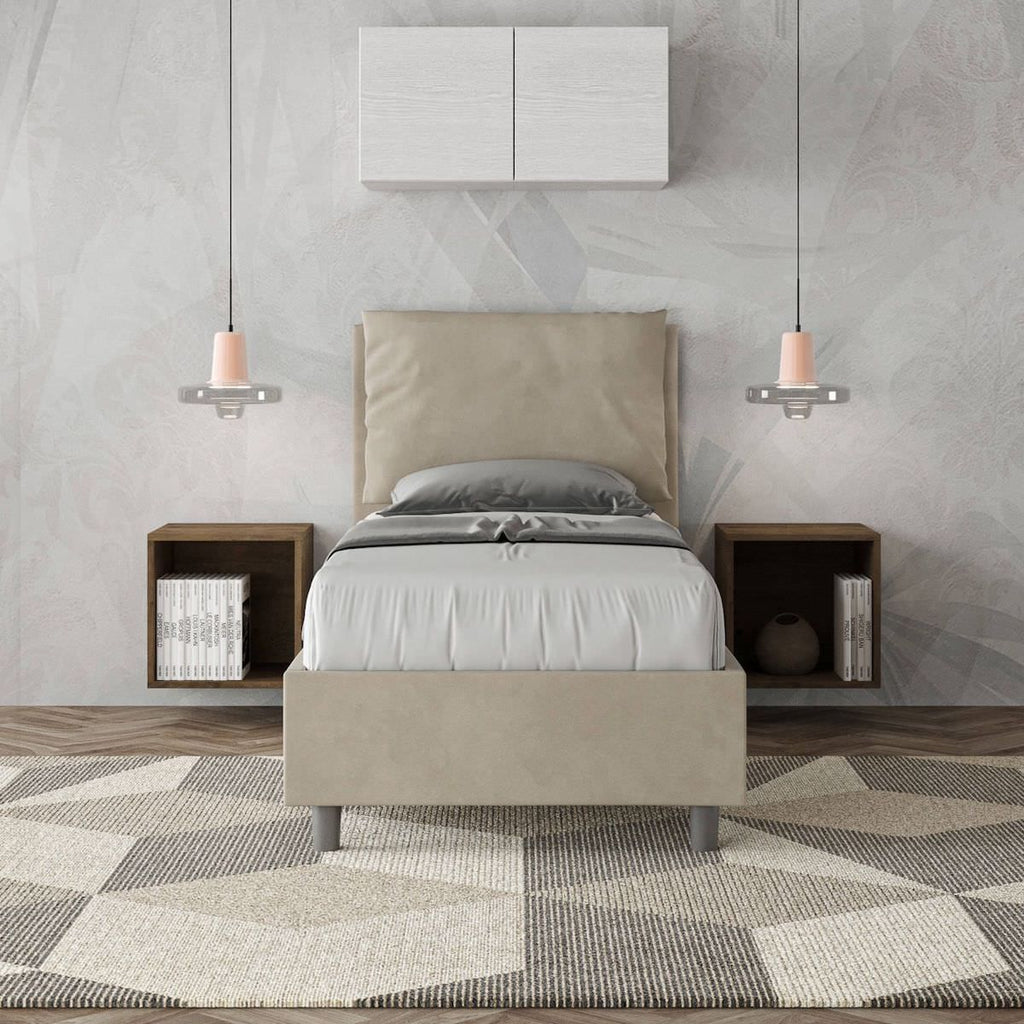 Letto singolo con contenitore Brignoles Color