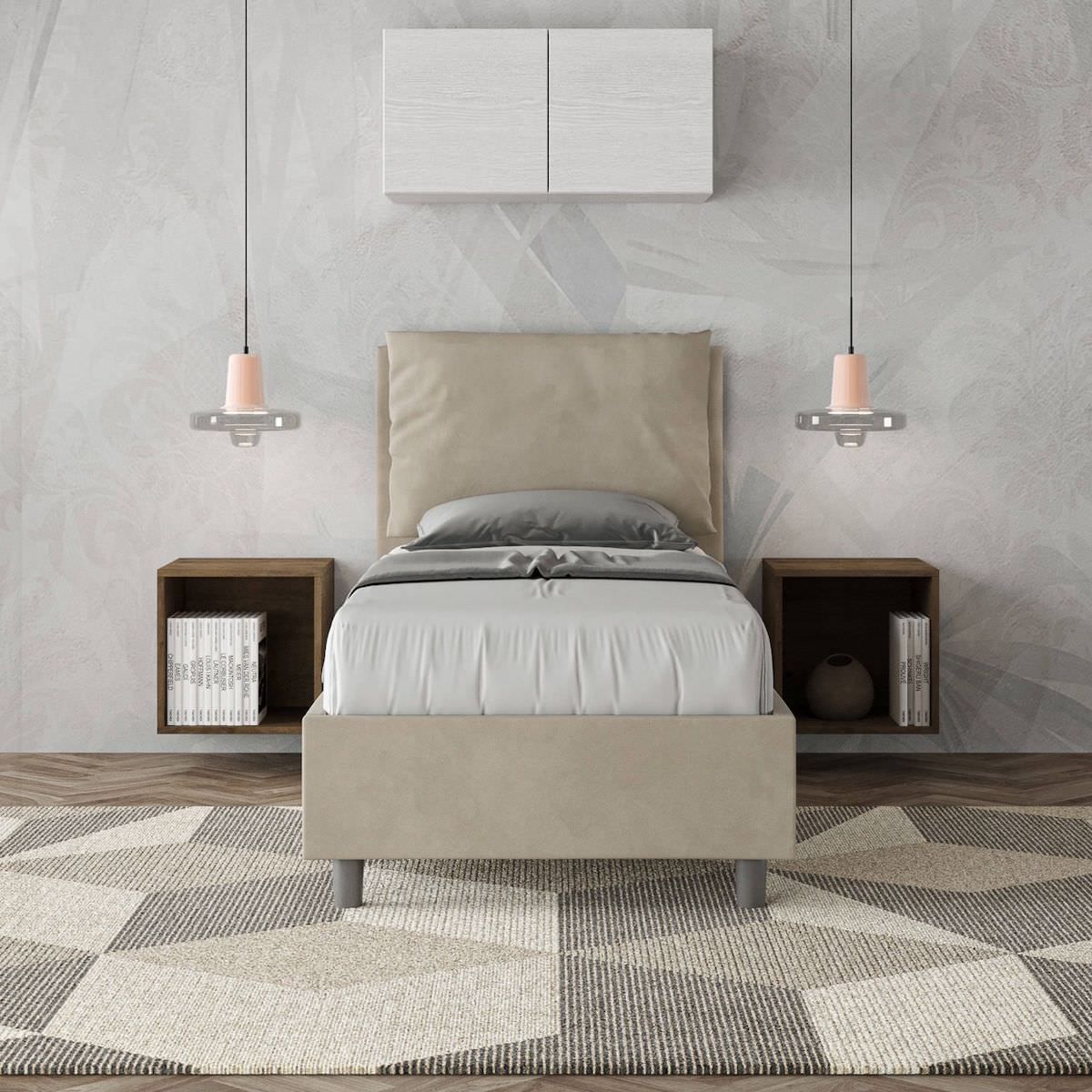 Letto singolo con contenitore Brignoles Color