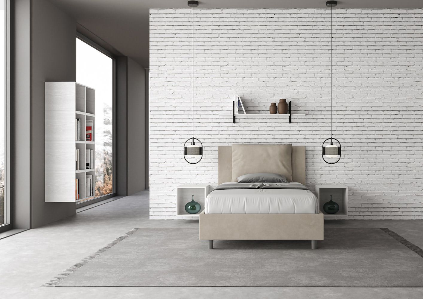 Letto una piazza e mezza contenitore Brignoles Color