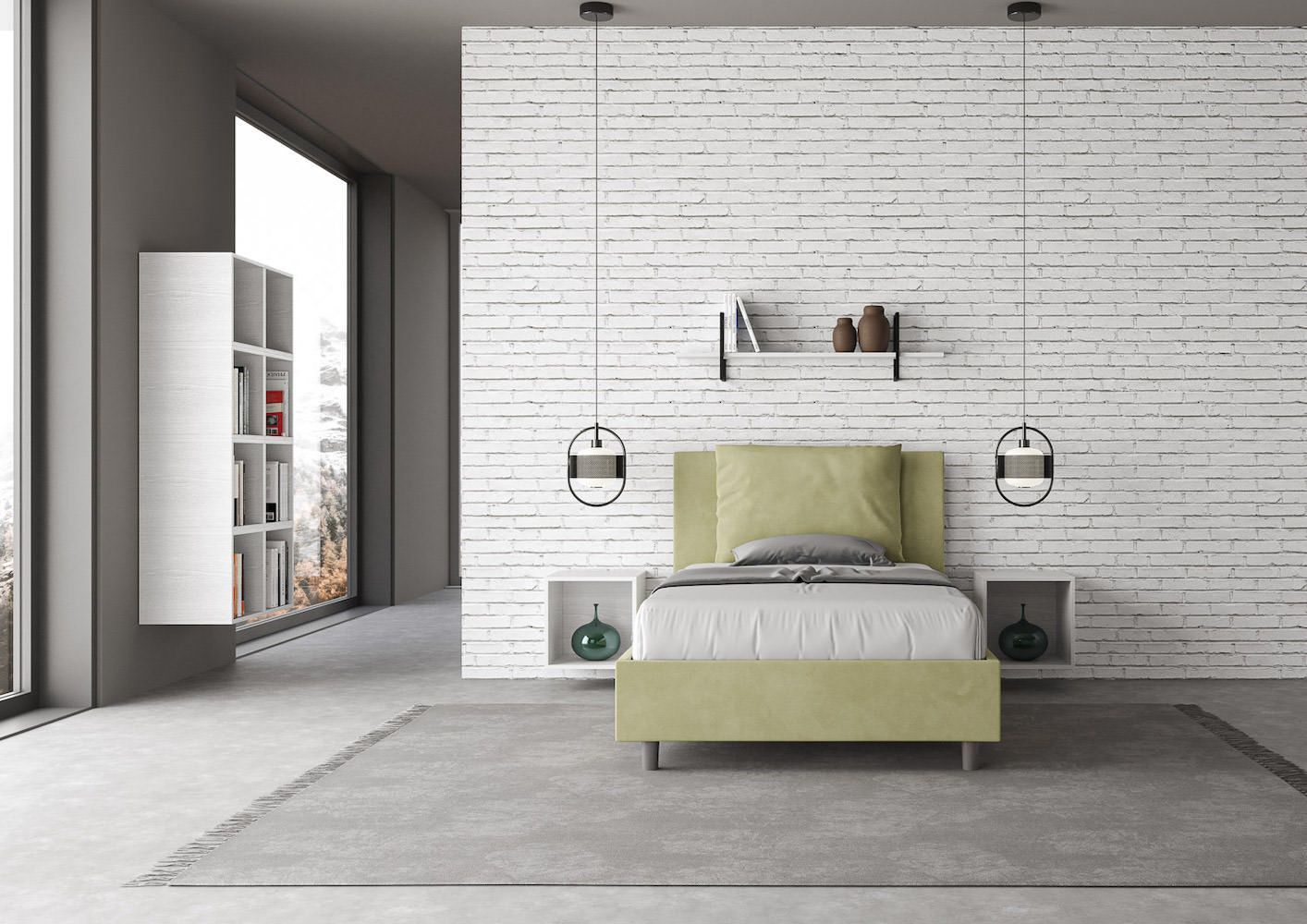 Letto una piazza e mezza contenitore Brignoles Color