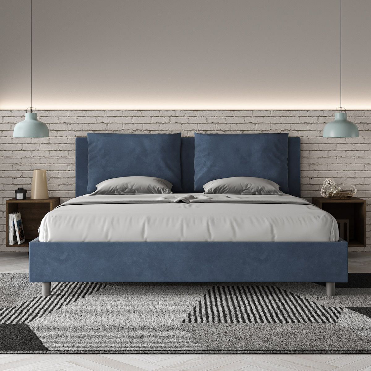 Letto matrimoniale king size con contenitore Brignoles