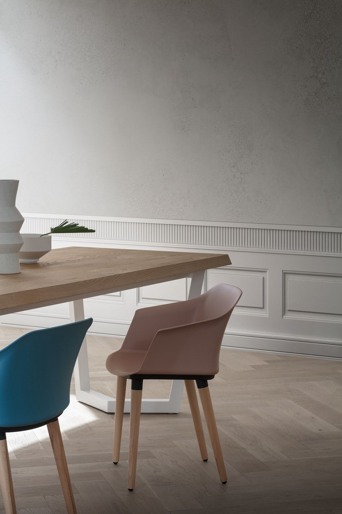 Tavolo da pranzo fisso con piano in legno Holger Oak