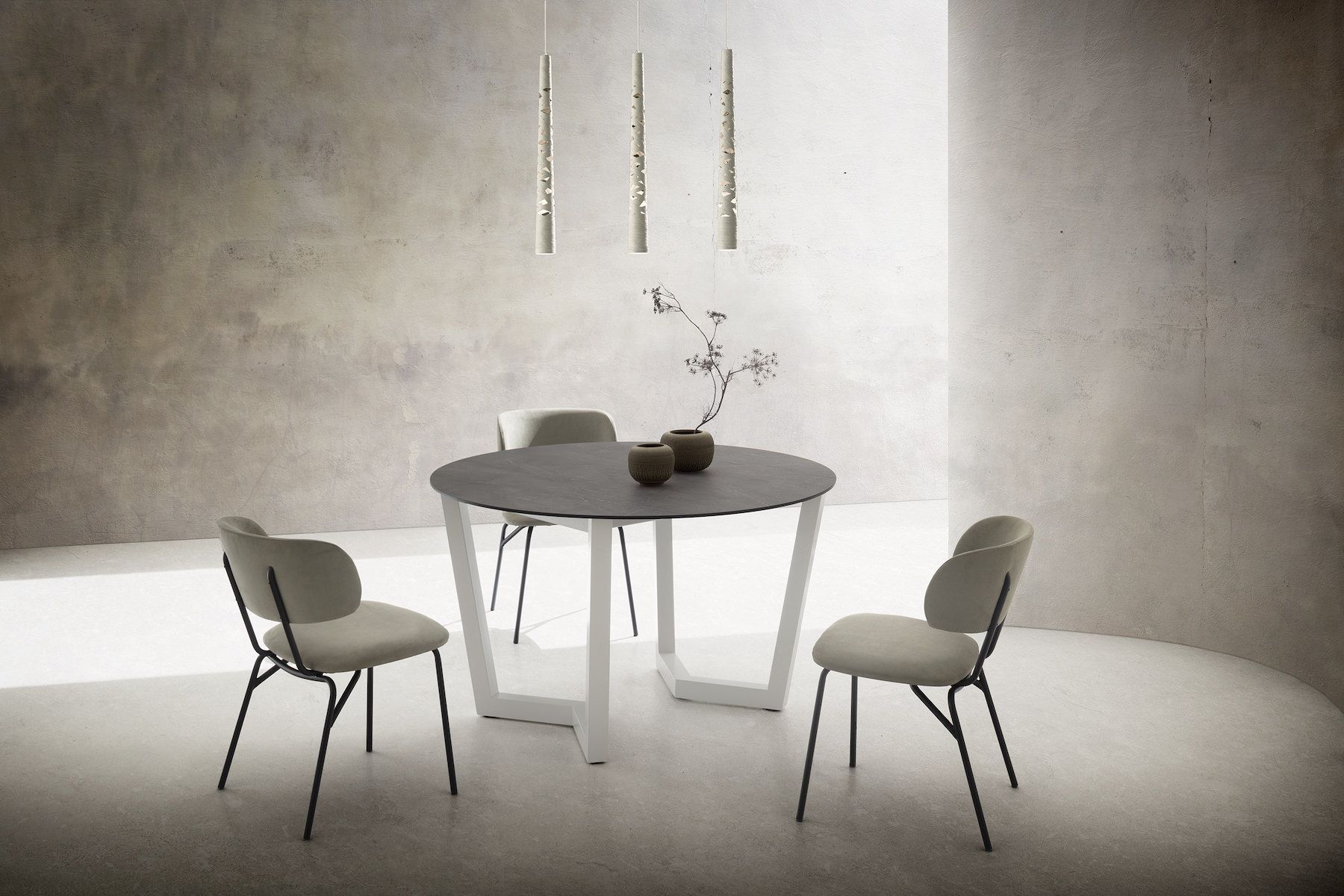 Tavolo rotondo fisso per sala da pranzo Holger Kaspio