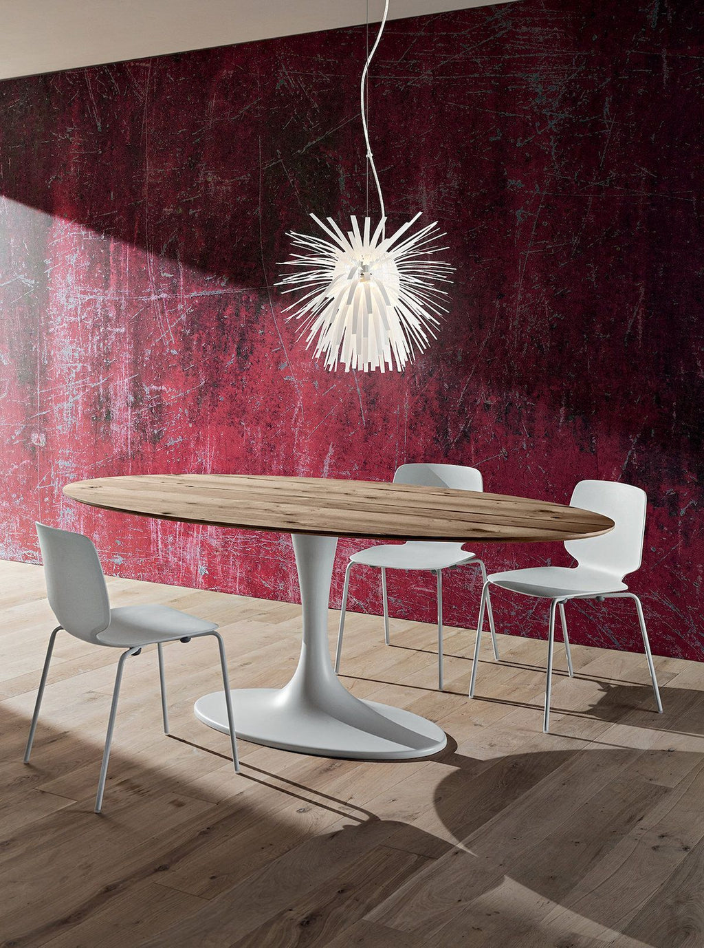 Tavolo fisso ovale con piano in legno Avalon Wood