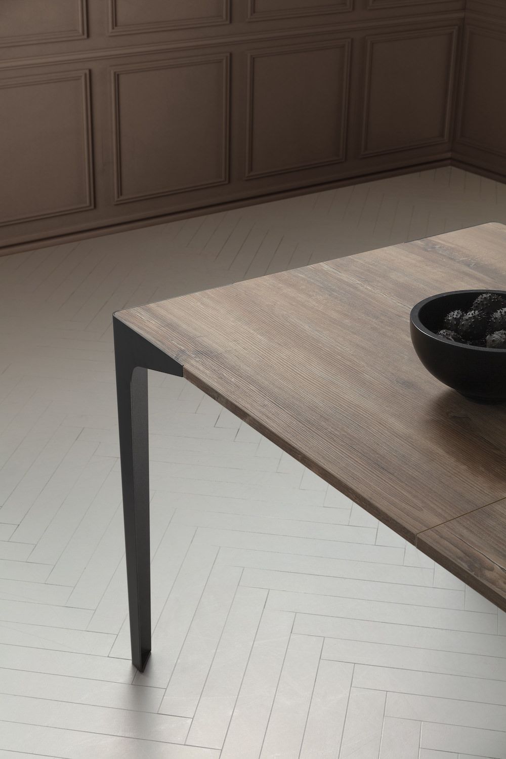 Tavolo allungabile in metallo e laminato Eclipse