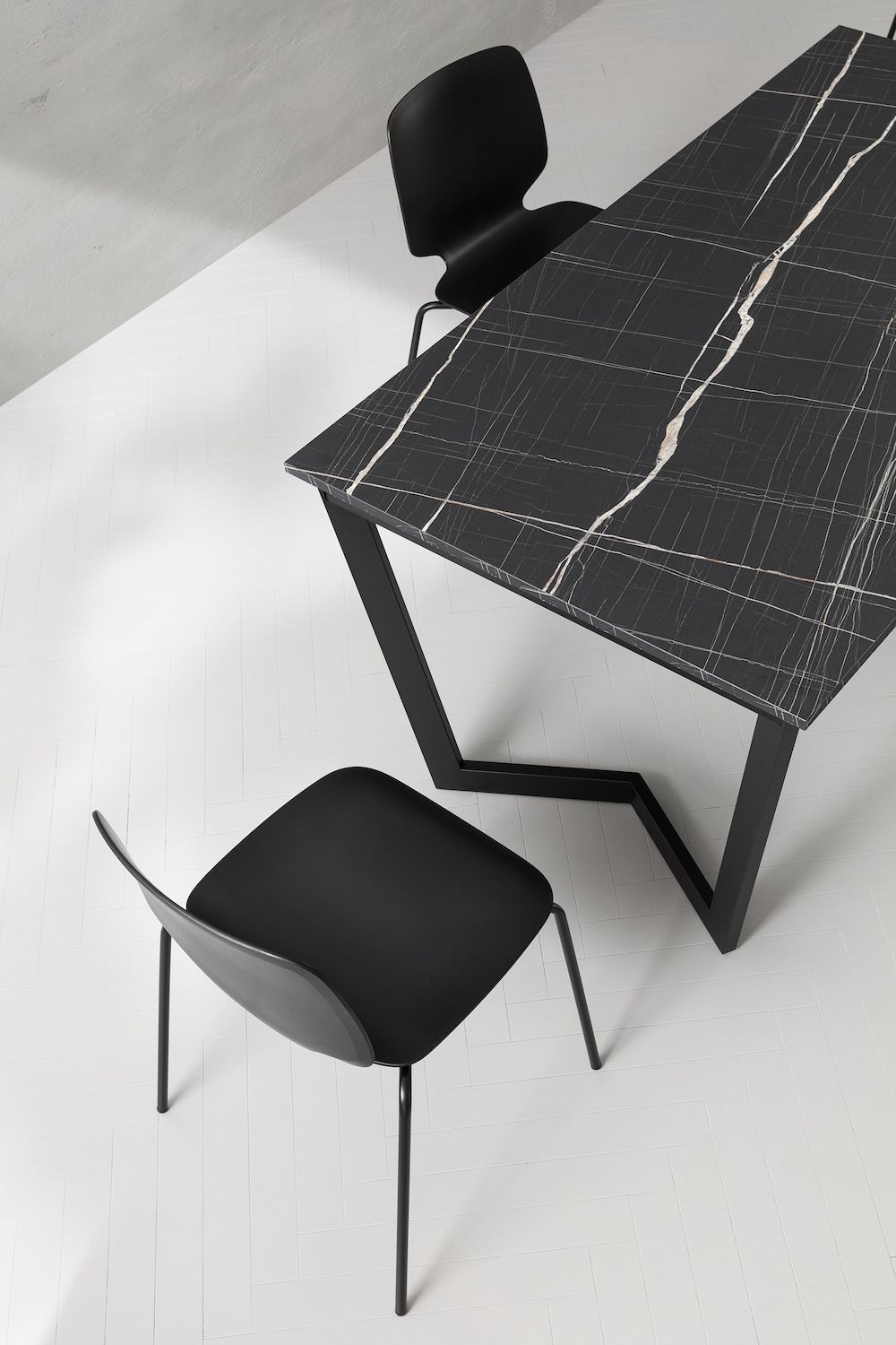 Tavolo allungabile in metallo e laminato Douglas Jazz